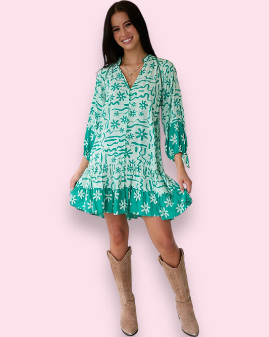 Inka Mini Dress - Mint Spritz