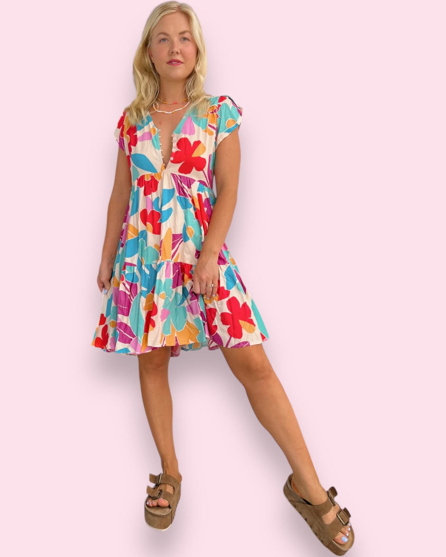 Tracey Mini Dress - Ohana Print