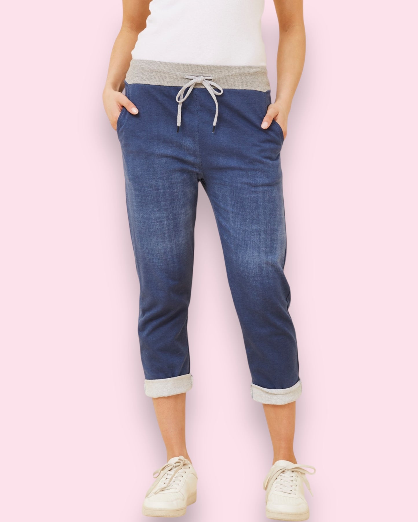 Jazzy 7/8 Pants - Plain Denim