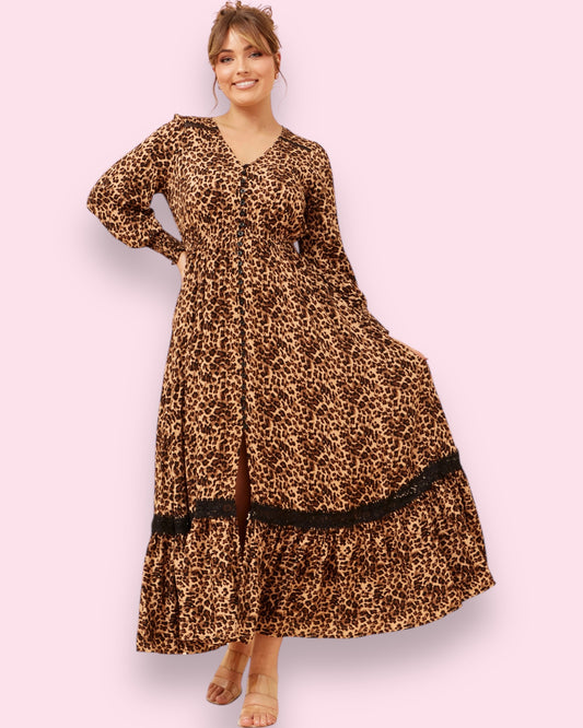 Chloe Maxi Dress - Animal Print