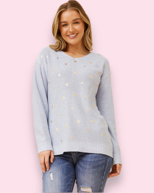 Luna Knit Jumper - Blue