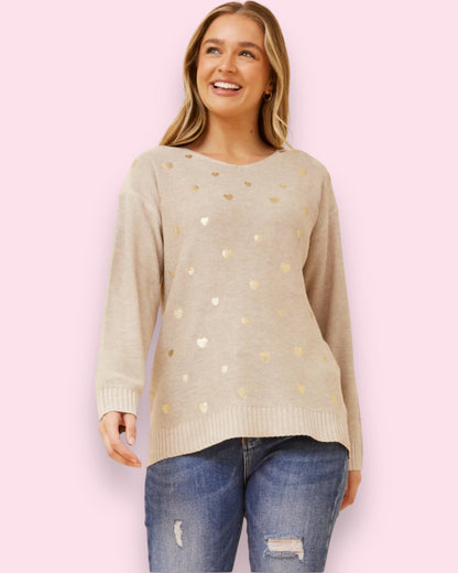 Luna Knit Jumper - Stone