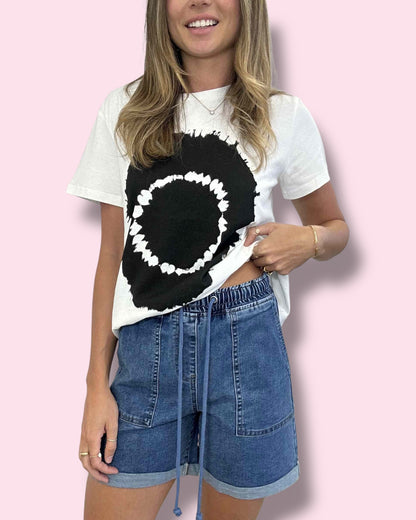 Wendy Elasticised Shorts - Indigo Blue