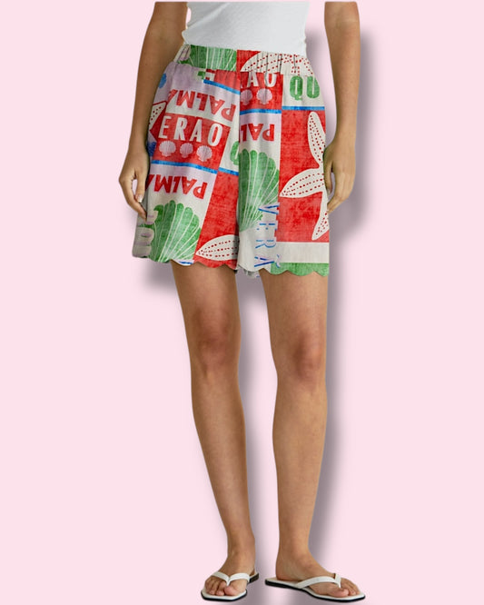 Seraphina Shorts - Seashell Print