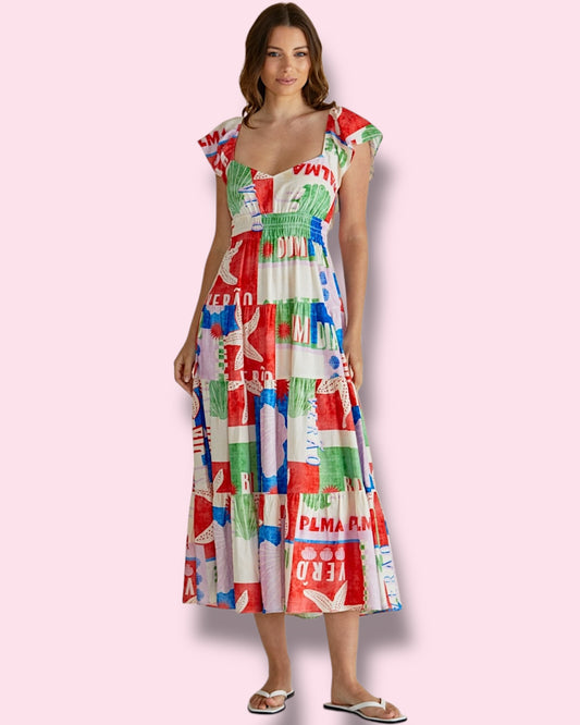 Sadie Dress - Seashell Print