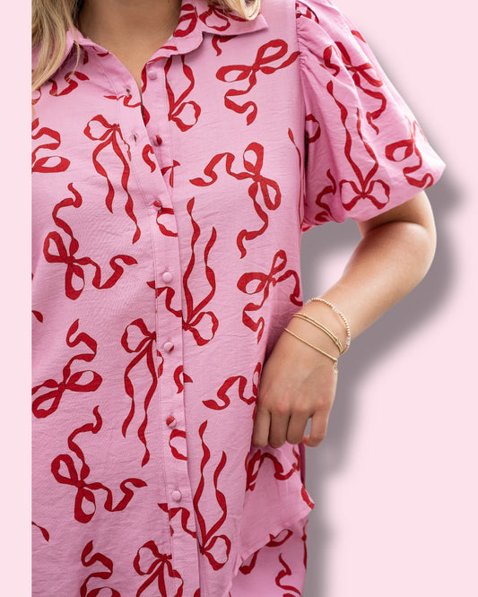 Ribbon Print Alice Top