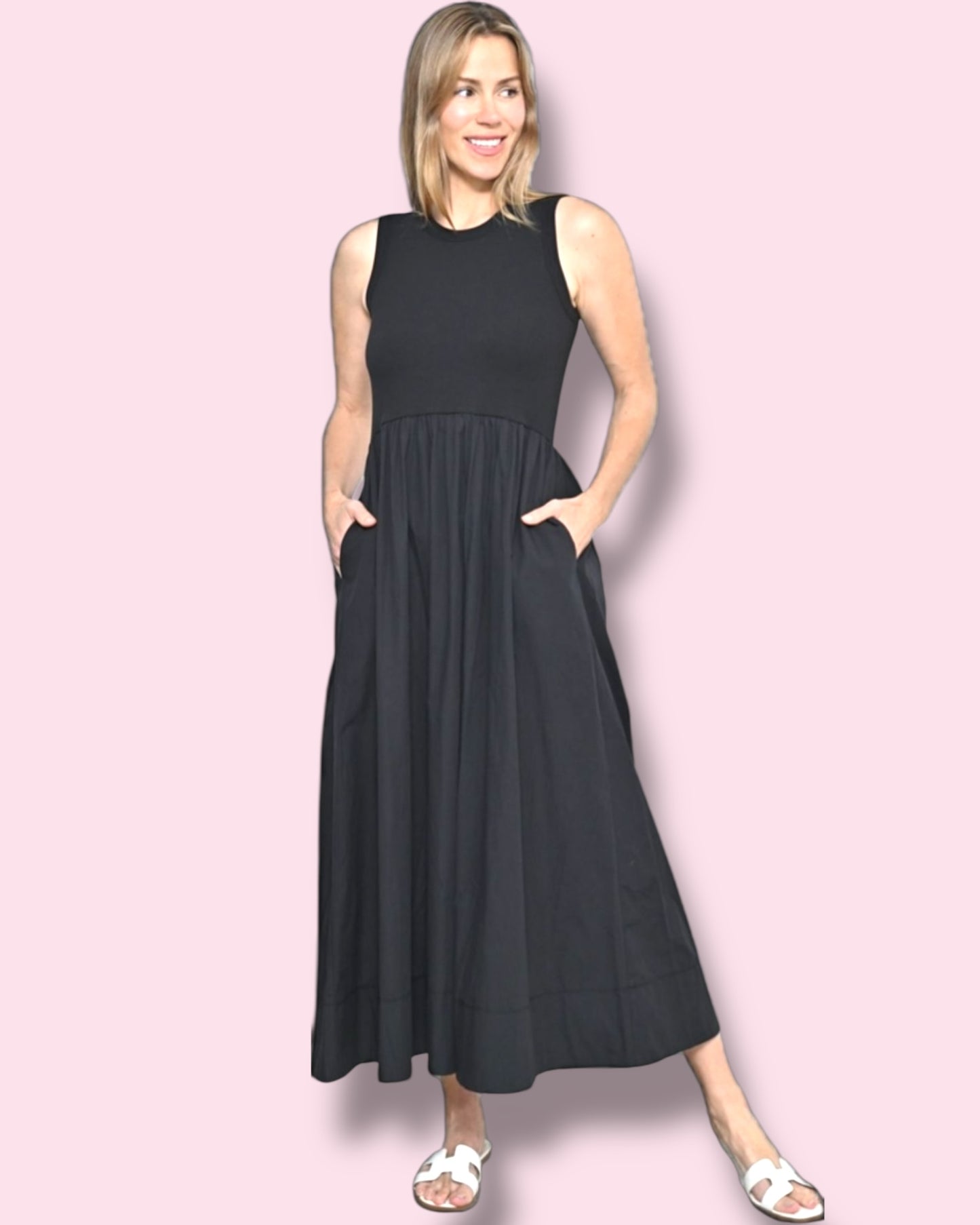 Geri Plain Dress - Black