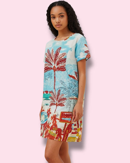Selena Shift Dress - Aqua