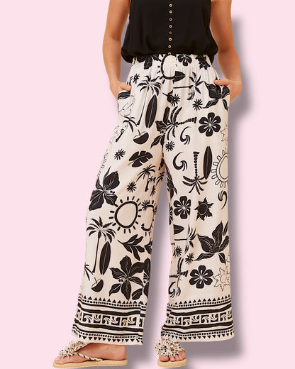 Monique Pants - Multi Black