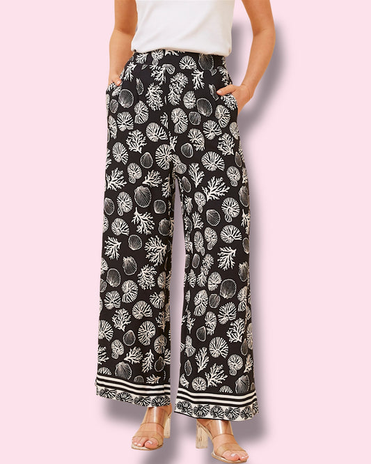 Monique Pants - Black Nautical