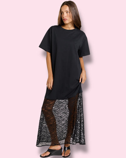 Leyna Lace Dress - Black