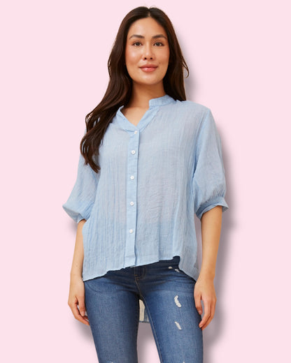 Mia Shirt - Sky Blue