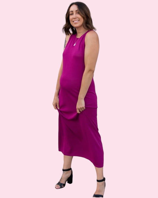 Tami Knit Dress - Fuchsia