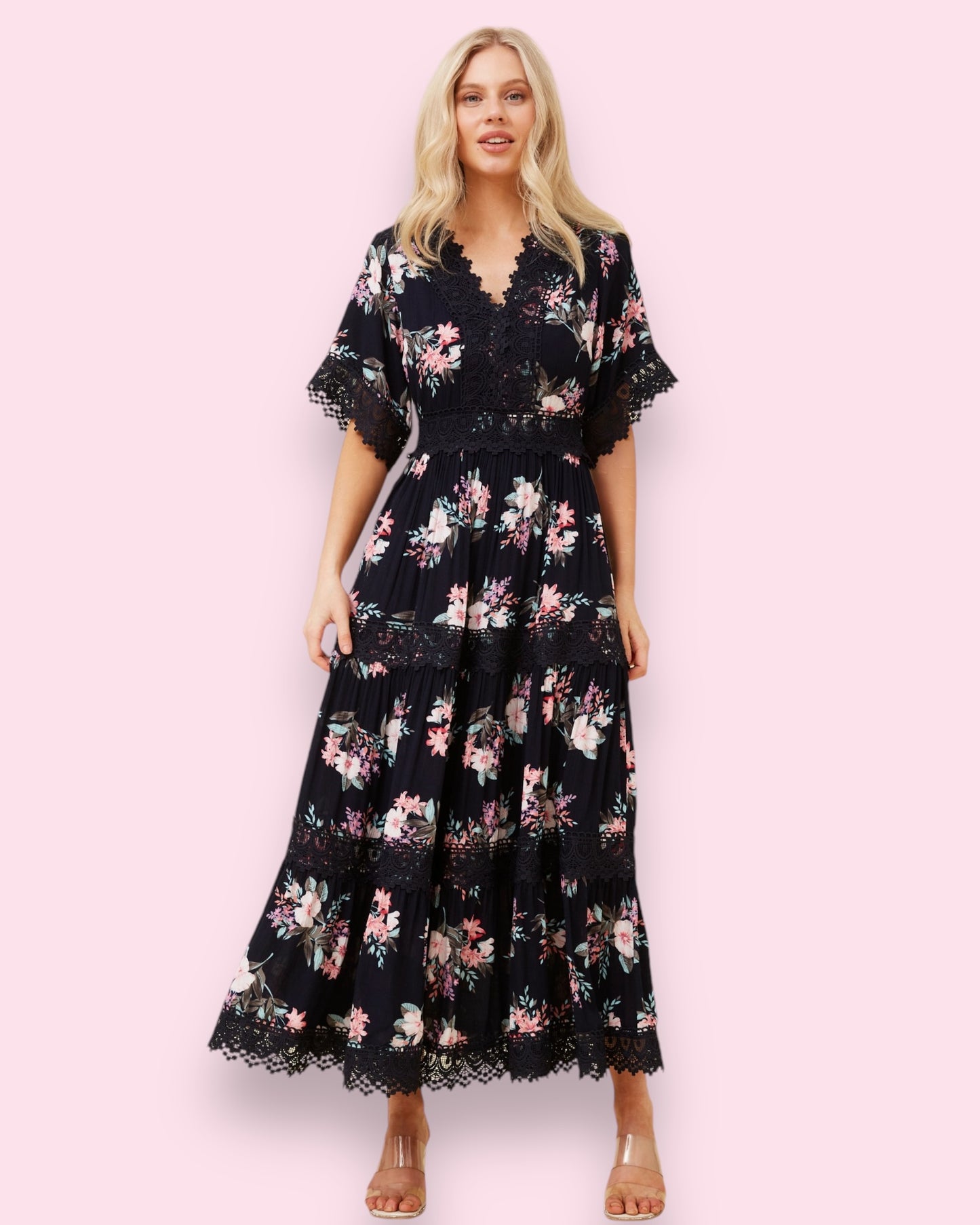 Harper Maxi - Navy Floral