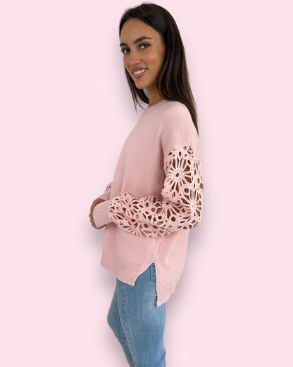Aleena Lace Knit - Pink