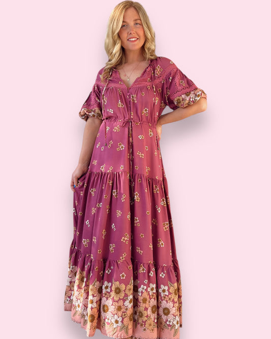 Elsa Maxi Dress - Bee Orchid