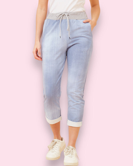 Jazzy 7/8 Pants - Light Denim