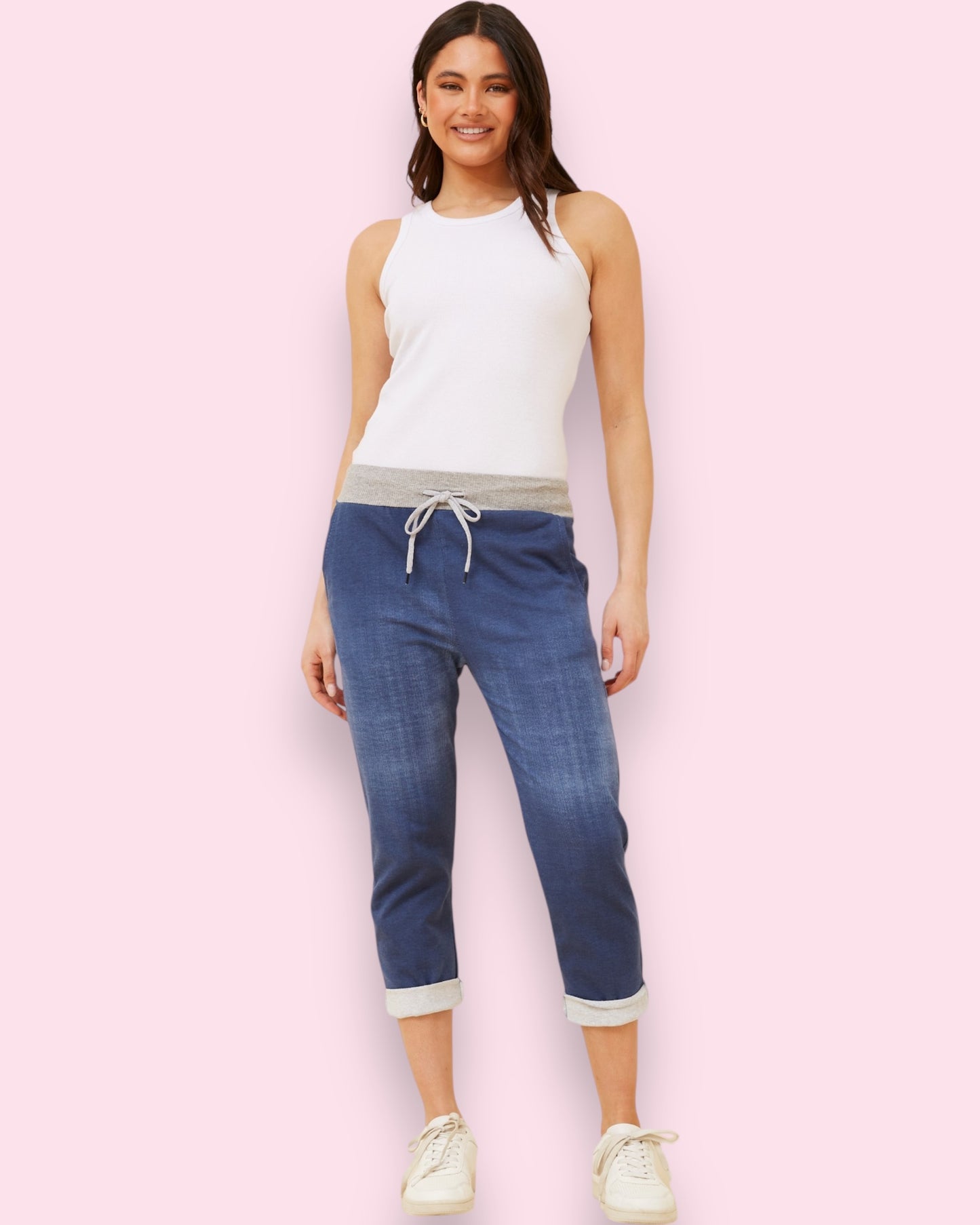 Jazzy 7/8 Pants - Plain Denim