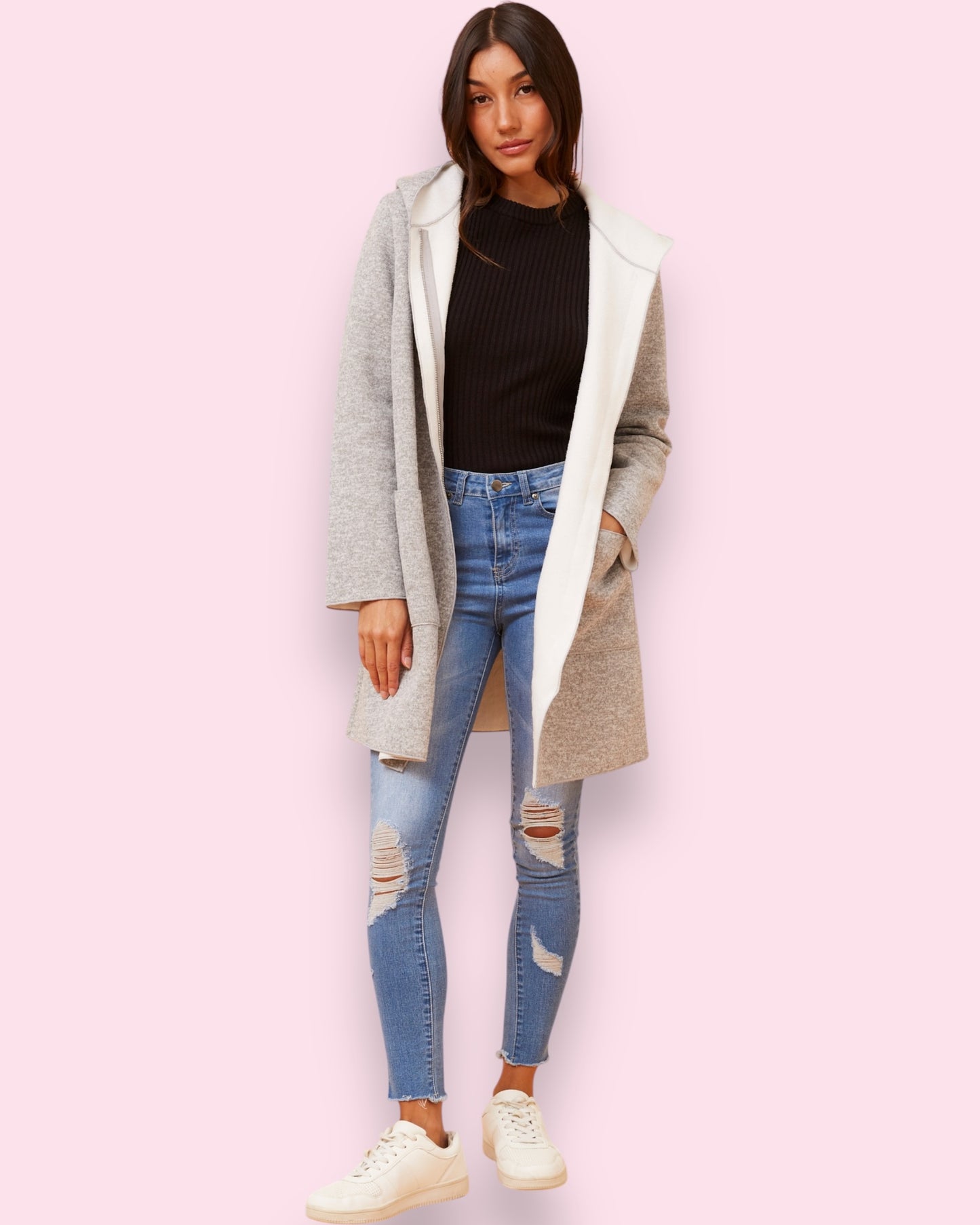 Rachelle Zip Front Coat