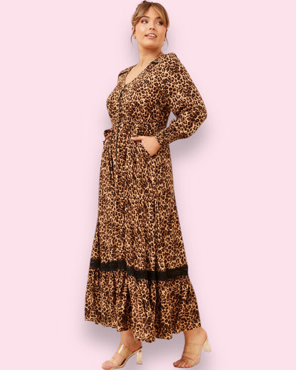 Chloe Maxi Dress - Animal Print