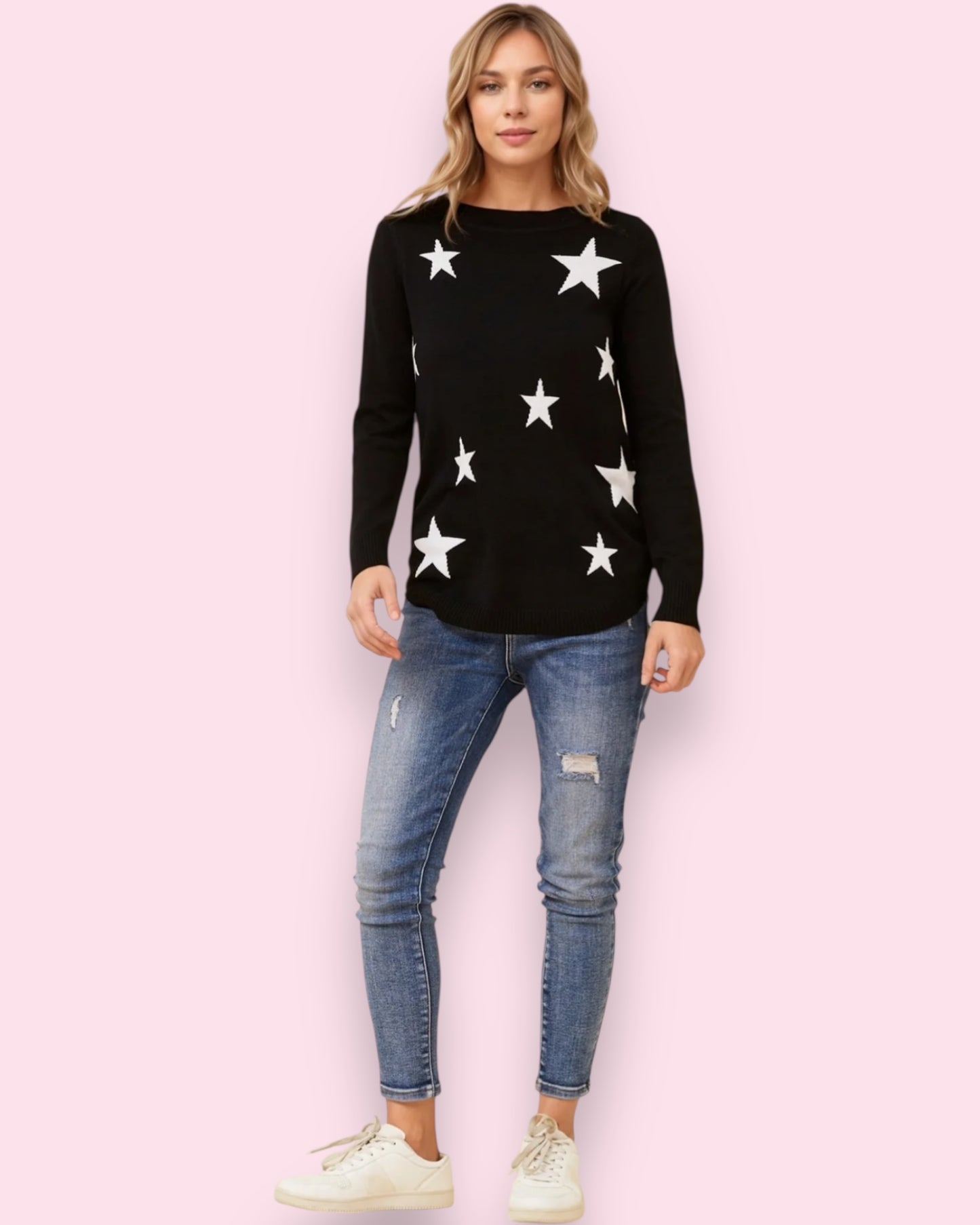 Ramona Star Knit - Black