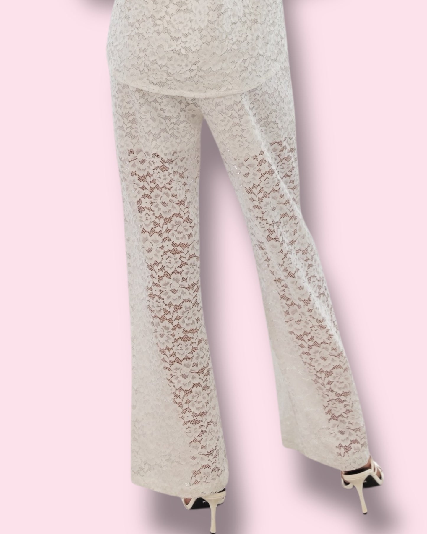 Leyna Lace pants - White