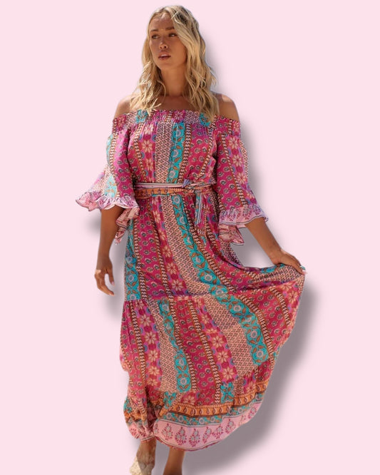 Teegan Maxi Dress - Cedella Print