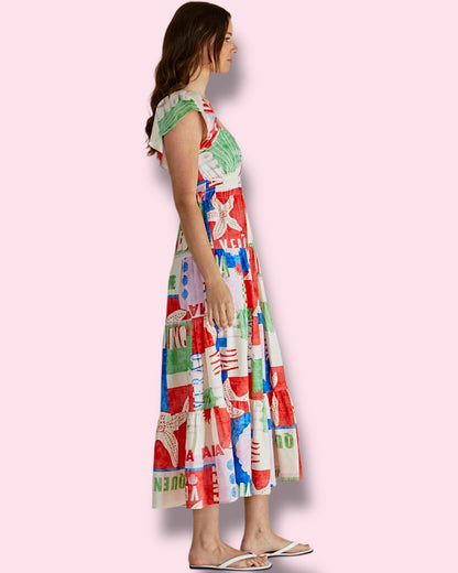 Sadie Dress - Seashell Print