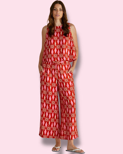 Copacabana Shell Top - Sardinia Print