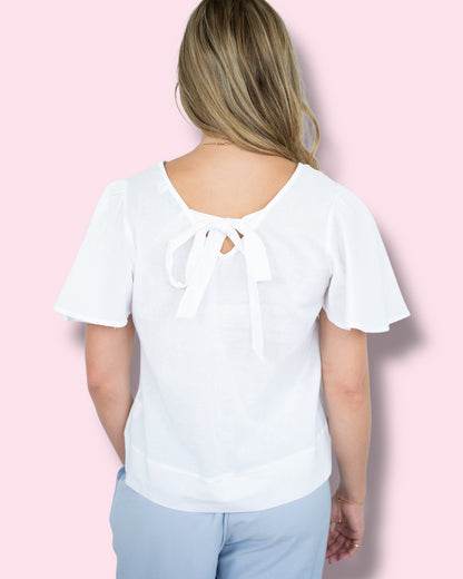 Parker Plain Top - White
