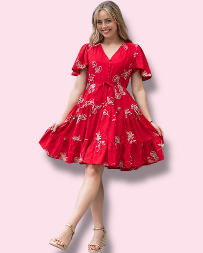 Christine Dress - Red