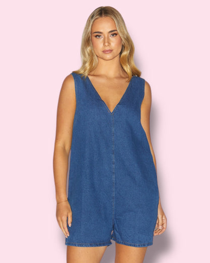 Cleo Jumpsuit - Mid Wash