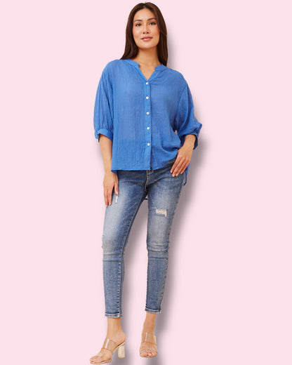 Mia Shirt - Classic Blue