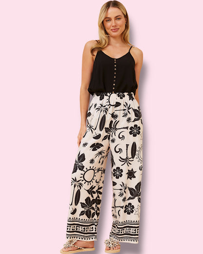 Monique Pants - Multi Black