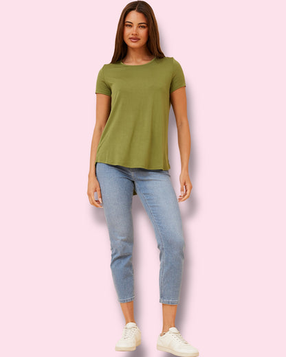 Bonnie Plain Tee - Olive