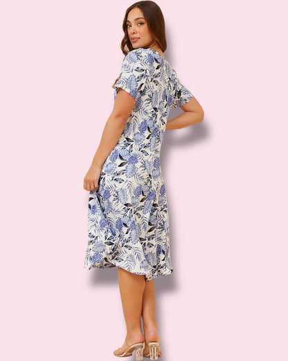 Amirah Dress - Cornflower Blue