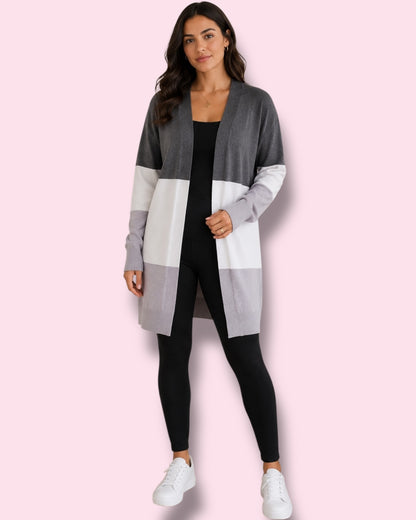 Donna Longline Cardigan - Grey