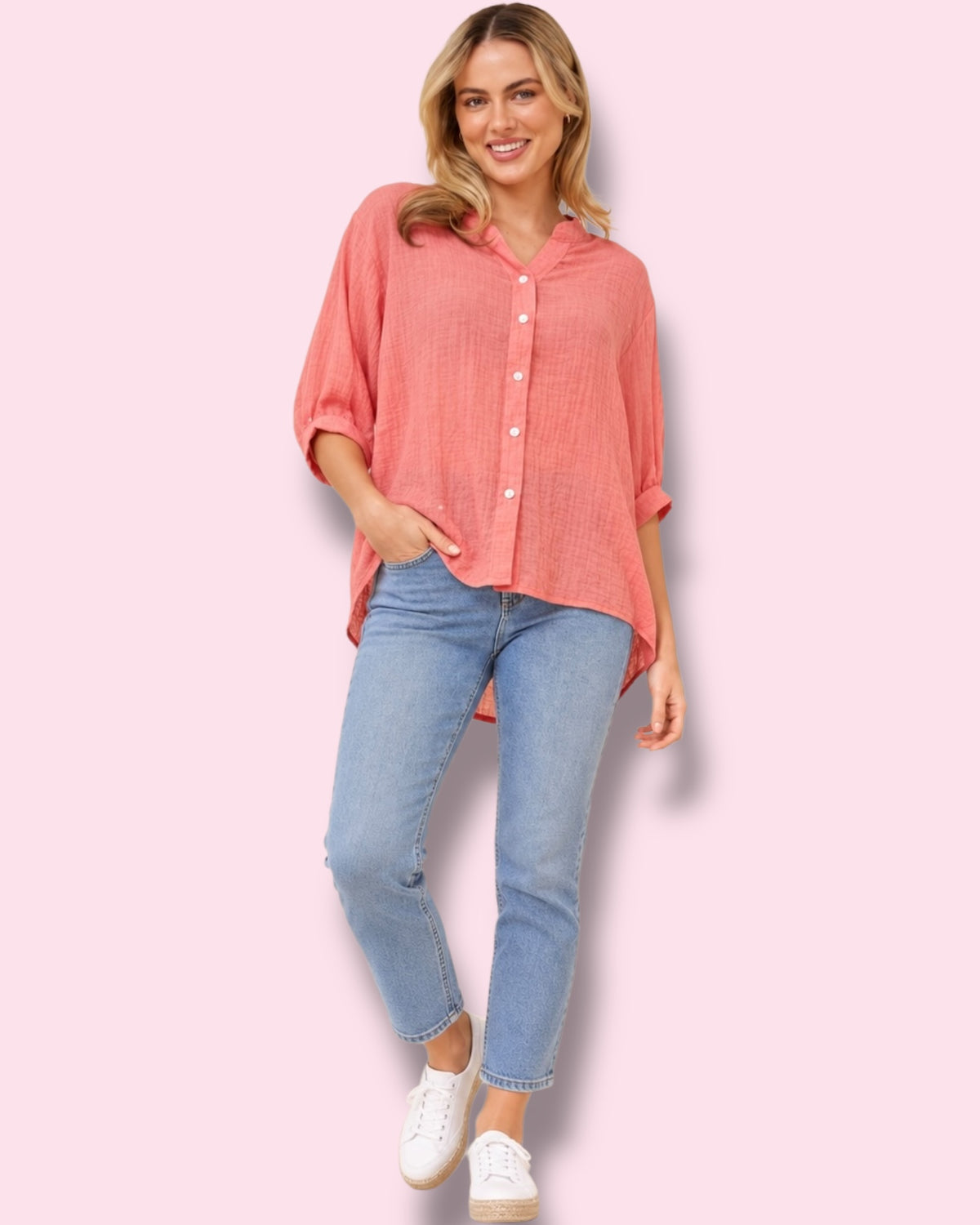 Mia Shirt - Strawberry
