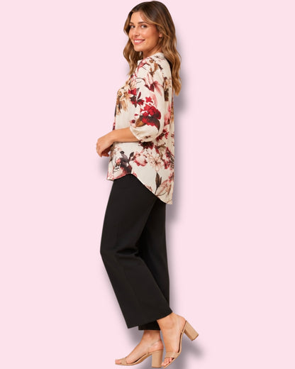 Tina Shirt - Multi Cream