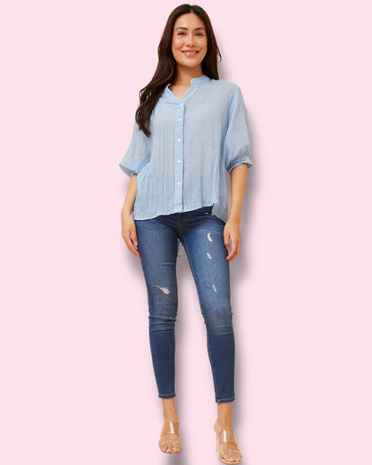 Mia Shirt - Sky Blue
