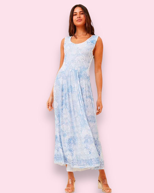 Lillian Maxi Dress - Light Blue