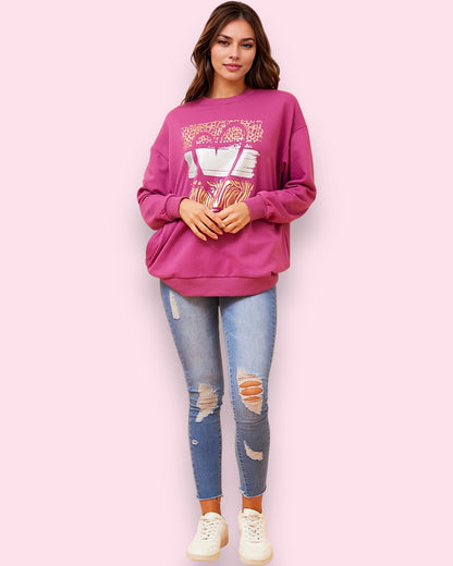 Serena Long Sleeve Print Top