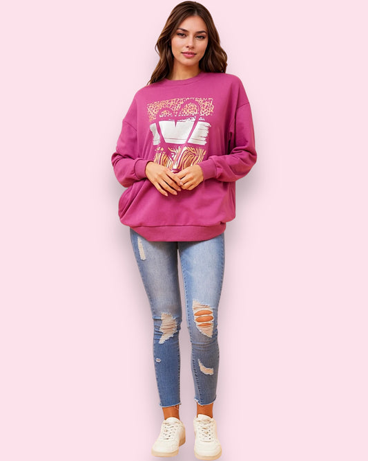Serena Long Sleeve Print Top