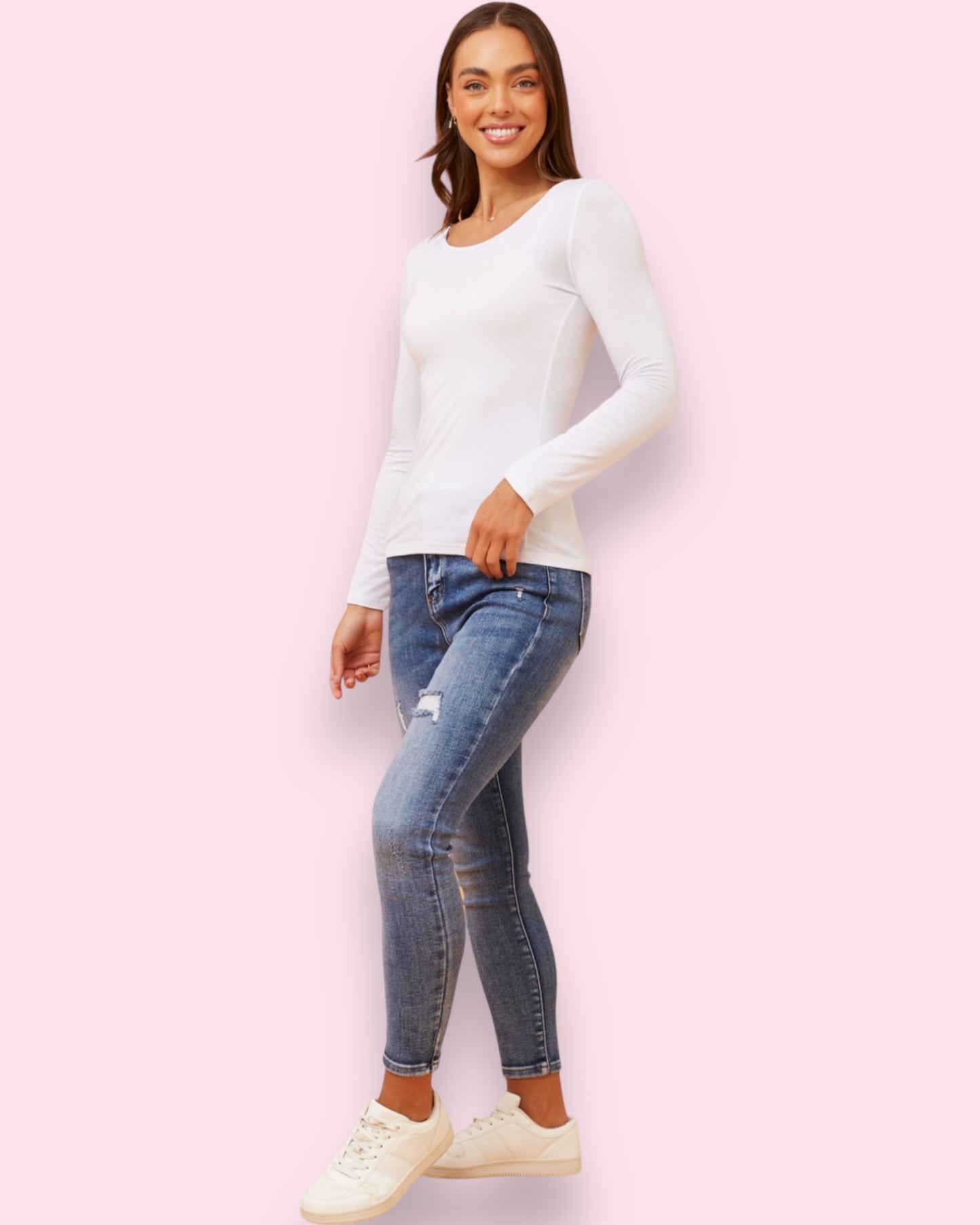 Amity Plain Top - White