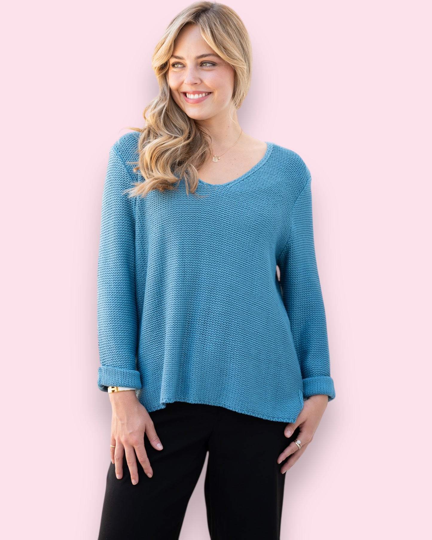 Maddie Knit - Light Turquoise