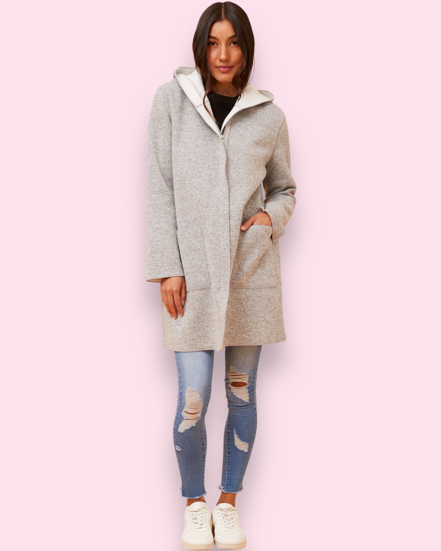 Rachelle Zip Front Coat