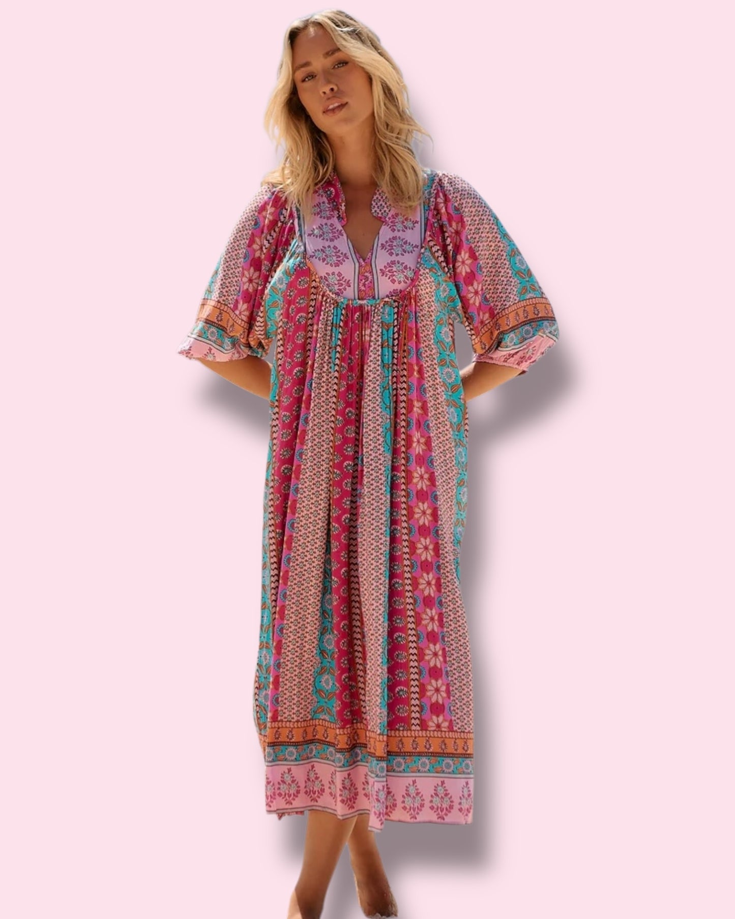 Boheme Midi Dress - Cedella Print