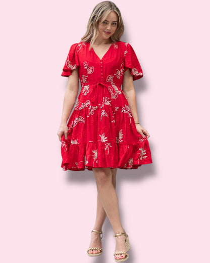 Christine Dress - Red