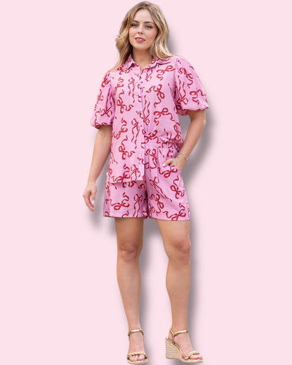 Ribbon Print Alice Top