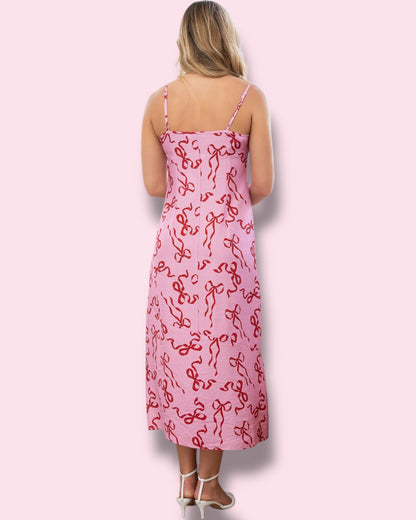 Ribbon Print Dress